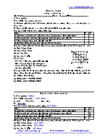 Đề kiểm tra 45 phút Chương I môn Hình học Lớp 7 - Năm học 2011-2012