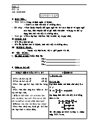 Giáo án Đại số 7 - Tiết 14: Luyện tập (2 cột)