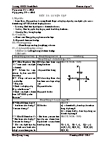 Giáo án Đại số 7 - Tiết 31: Luyện tập - Năm học 2012-2013 - Chu Quang Trung