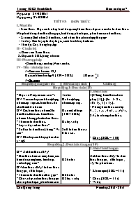 Giáo án Đại số 7 - Tiết 53: Đơn thức - Năm học 2012-2013 - Chu Quang Trung