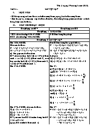 Giáo án Đại số 7 - Tiết 61: Luyện tập - Năm học 2011-2012