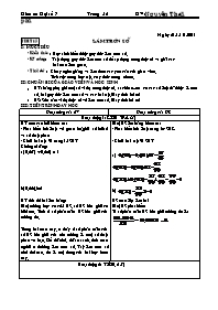 Giáo án Đại số Lớp 7 - Tiết 15 đến 20 - Năm học 2011-2012 - Nguyễn Thái Phi