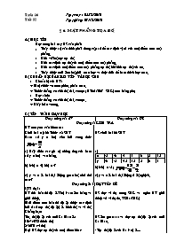 Giáo án Đại số Lớp 7 - Tuần 16 - Năm học 2010-2011