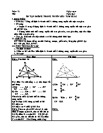 Giáo án Đại số Lớp 7 - Tuần 33: Ôn tập đường trung tuyến của tam giác