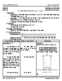 Giáo án Đại số Lớp 9 - Tiết 49: Đồ thị hàm số y = ax2 (a khác 0) - Năm học 2012-2013 - Nguyễn Văn Tý