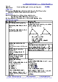 Giáo án dạy thêm Hình học 7 - Tuần 11: Luyện tập Định nghĩa hai tam giác bằng nhau - Năm học 2011-2012 - Vũ Khắc Khải