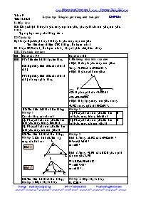 Giáo án dạy thêm Hình học 7 - Tuần 9: Luyện tập Tổng ba góc trong một tam giác - Năm học 2011-2012 - Vũ Khắc Khải