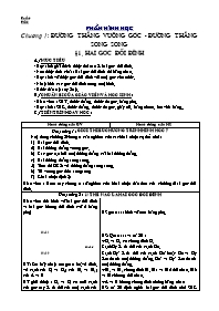 Giáo án Hình học 7 - Tiết 1 đến 16 (Bản đẹp)