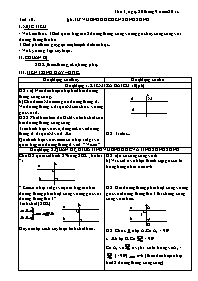 Giáo án Hình học 7 - Tiết 10: Từ vuông góc đến song song - Năm học 2011-2012