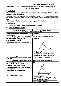 Giáo án Hình học 7 - Tiết 25+26: Trường hợp bằng nhau thứ hai của tam giác "cạnh-góc-cạnh" - Năm học 2011-2012
