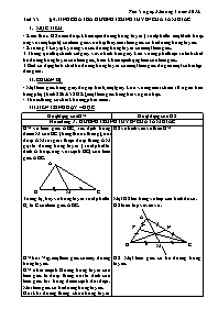 Giáo án Hình học 7 - Tiết 55: Tính chất ba đường trung tuyến của tam giác - Năm học 2011-2012
