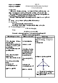 Giáo án Hình học 7 - Tiết 59: Tính chất đường trung trực của tam giác - Năm học 2011-2012 (3 cột)