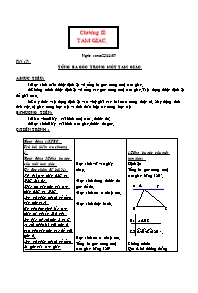 Giáo án Hình học Lớp 7 - Chương II: Tam giác (3 cột)