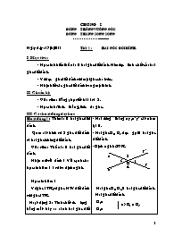 Giáo án Hình học Lớp 7 - Tiết 1 đến 51 - Năm học 2011-2012