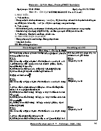 Giáo án Tự chọn Toán Lớp 9 - Tiết 18: Ôn tập đồ thị hàm số y = ax2 (a ≠ 0) - Năm học 2011-2012 - Lê Văn Hòa