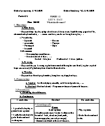 Giáo án môn Tiếng Anh Lớp 7 - Unit 12: Let’s 