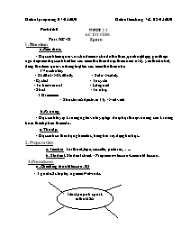 Giáo án môn Tiếng Anh Lớp 7 - Unit 13: Activities - Period 80, Part A2-3: Sports