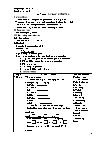 Giáo án môn Tiếng Anh 7 (Chuẩn kiến thức kĩ năng)