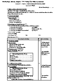 Giáo án môn Tiếng Anh 7 - Period 11: Unit 2: Personal information - Lesson 5: B4,5 - Hà Thị Tuyết Mai