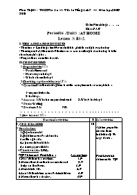 Giáo án môn Tiếng Anh 7 - Period 16, Unit 3: At home - Lesson 3: B1-2 - Phan Thị Hà