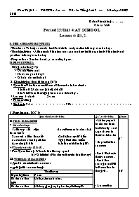 Giáo án môn Tiếng Anh 7 - Period 25, Unit 4: At school - Lesson 4: B1, 2 - Phan Thị Hà