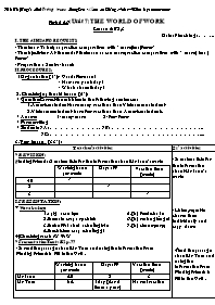 Giáo án môn Tiếng Anh 7 - Period 46, Unit 7: The world of work - Lesson 5: B2, 3 - Hà Thị Tuyết Mai