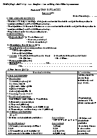 Giáo án môn Tiếng Anh 7 - Period 50, Unit 8: Places - Lesson 3: B1 - Hà Thị Tuyết Mai