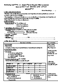 Giáo án môn Tiếng Anh 7 - Period 58, Unit 9: At home and away - Lesson 4: B1, 2 - Hà Thị Tuyết Mai