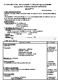 Giáo án môn Tiếng Anh 7 - Period 65, Unit 10: Healthy and hygien - Lesson 5: B2-3 - Hà Thị Tuyết Mai