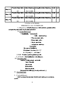 Giáo án môn Tiếng Anh Khối 7 - Unit 4: At school - Period 22: A- 4,5: Schedules