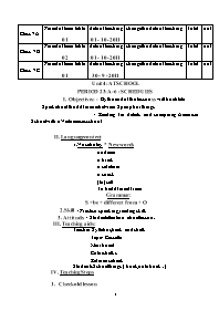 Giáo án môn Tiếng Anh Khối 7 - Unit 4: At school - Period 23: A-6: Schedules