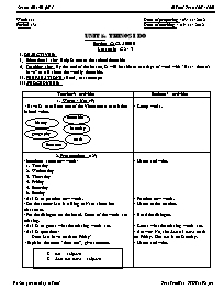 Giáo án môn Tiếng Anh Lớp 6 - Period 31, Unit 5: Things I do - Section C: Classes - Lesson 6: C 2, 3