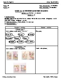 Giáo án môn Tiếng Anh Lớp 6 - Unit 13: Activities and the seasons - Section B: Activities in seasons - Lesson 4: B1