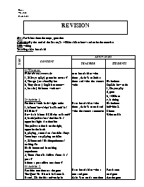 Giáo án môn Tiếng Anh Lớp 7 - Period 53: Revision