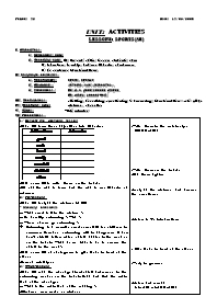 Giáo án môn Tiếng Anh Lớp 7 - Period 82, Unit: Activities - Lesson 3: Sports (A5)