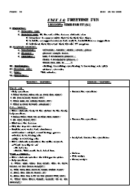 Giáo án môn Tiếng Anh Lớp 7 - Period 86, Unit 14: Freetime fun - Lesson 1: Time for TV (A1)