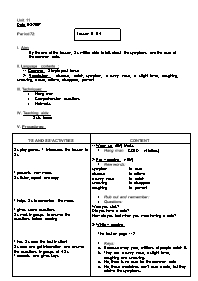 Giáo án môn Tiếng Anh Lớp 7 - Unit 11 - Lesson 5: B4