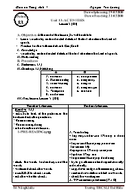 Giáo án môn Tiếng Anh Lớp 7 - Unit 13: Activities - Lesson 5: B3 - Nguyễn Văn Lương