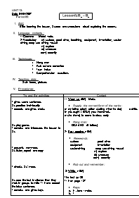 Giáo án môn Tiếng Anh Lớp 7 - Unit 13 - Lesson 5: B3-B4