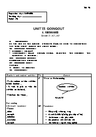 Giáo án môn Tiếng Anh Lớp 7 - Unit 15: Going out - A. Video games - Lesson 2: A 2, A3