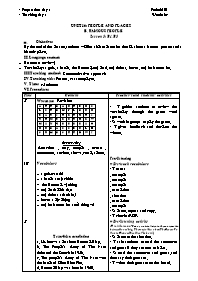 Giáo án môn Tiếng Anh Lớp 7 - Unit 16: People and places - B. Famous people - Lesson 3: B1, B3