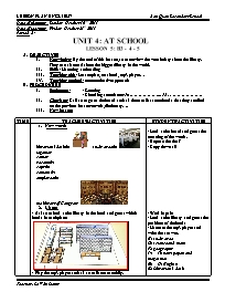 Giáo án môn Tiếng Anh Lớp 7 - Unit 4: At school - Lesson 5: B3-4-5