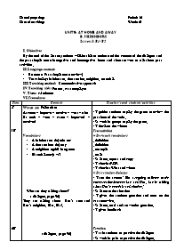 Giáo án môn Tiếng Anh Lớp 7 - Unit 9: At home