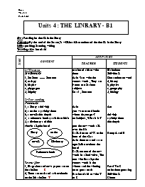 Giáo án môn Tiếng Anh Lớp 7 - Units 4: The linrary - B1
