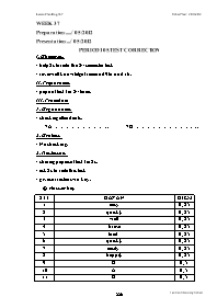 Giáo án môn Tiếng Anh Lớp 7 - Week 37 - Trường THCS Tân Sơn