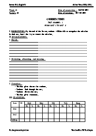 Giáo án môn Tiếng Anh Lớp 8 - Period 24: Correction - Test number: 1 from unit 1 to unit 3