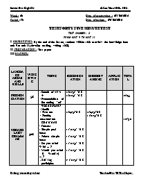 Giáo án môn Tiếng Anh Lớp 8 - Test forty five minute test - Test number: 3 from unit 9 to unit 11