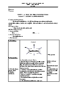 Giáo án Tiếng Anh Lớp 9 - Unit 3: A trip to the countryside - Period 19, Lesson 5: Language focus