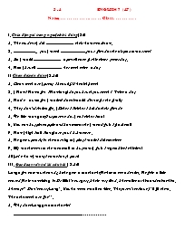 Đề kiểm tra 45 phút môn Tiếng Anh Lớp 7 - Đề số 3, 4 (Có đáp án)