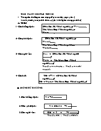 Đề ôn tập môn Tiếng Anh - The past simple tense